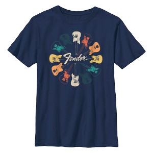 Boy's Fender Colorful Kaleidoscope Guitars T-Shirt - 1 of 3