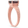 Pompeii3 2ct Oval Garnet Vintage Engagement Ring 10K Rose Gold - 3 of 4