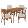 Homy Casa 5-Piece Wood Dining Set with Upholstered Chairs, Kitchen & Dining Room - 2 of 4