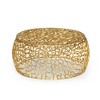 27.5" Aluminium Modern Glam Coffee Table with Gold Accents and Unique Mesh Design for Living Room Decor - 2 of 4