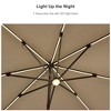 PURPLE LEAF 10x10 Ft Cantilever Umbrella Square Solar Powered LED Outdoor Patio Umbrella with 360°Rotation Adjustable With Base - 4 of 4