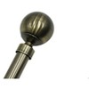 Linen Avenue Ball Single and Double Window Curtain Rod Set - 2 of 4
