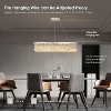 Ludomide 40" Rectangular Chandelier for Dining Room, Modern Flush Mount Ceiling Light Fixture for Kitchen Island-Silver - 4 of 4