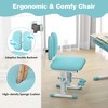 Tangkula Blue Kids Desk & Chair Set Height Adjustable Children School Study Table & Chair - 3 of 4