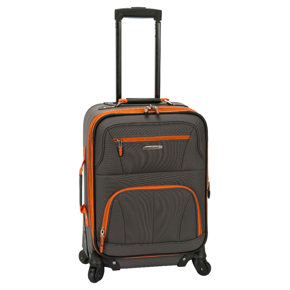 Photos - Luggage Rockland Pasadena Expandable Softside Carry On Spinner Suitcase - Charcoal 