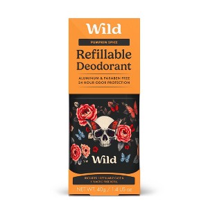 Wild Cosmetics Aluminium-Free Skull & Roses Case Deodorant Refill - Pumpkin Spice - 1.4oz - 1 of 4