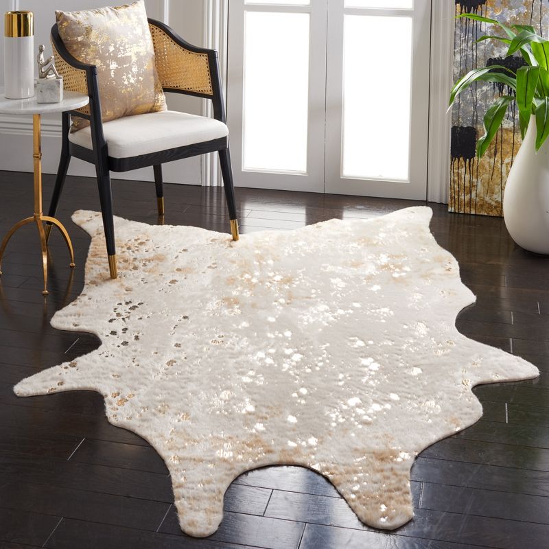 Faux Cow Hide FCH207 Power Loomed Area Rug  - Safavieh, 2 of 7