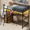 Twin Size Loft Bed with Two Built-in Drawers, Desk and Shelves - 2 of 4