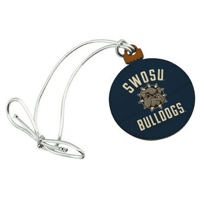Southwestern Oklahoma State University Bulldogs Logo Mini Small Tiny Wood Christmas Tree Holiday Ornament