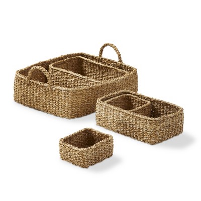 Tag Rectangular Tray W/Small Baskets S/5