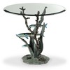 SPI Home Barracuda End Table – 22" Coastal Accent Table with Sculpted Marine Base and Glass Top, Ocean-Inspired Furniture Piece - 3 of 3