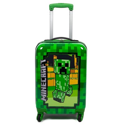 Minecraft Kids&#39; ABS Creeper Hardside Carry On Suitcase