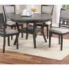 NicBex 47Inch Mid-Century Round Dining Table with Rubber Wood MDF Tabletop and Shelve - 2 of 4