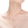 Stylish 14k gold plated initial necklace adorned with sparkling cubic zirconia for a personalized and elegant touch. - 2 of 2