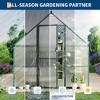 Polycarbonate Greenhouse for Outdoors, Large Walk-InGreenhouse with Quick Setup Structure and Roof Vent, Greenhouse with Ventilation - 4 of 4