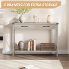 Coucheta 43'' Entryway Console Table , Narrow Sofa Table with Storage Drawer & Shelf, Metal Frame, Industrial Farmhouse Style - 3 of 4