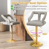 Tangkula 4 PCS Adjustable Swivel Bar Stool w/ Footrest 2-Layer Electroplated Metal Base - 2 of 4