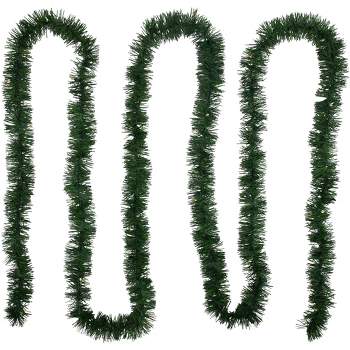 Northlight Pre-Lit Battery Operated Pine Christmas Garland - 18' x 3" - Warm White LED Lights