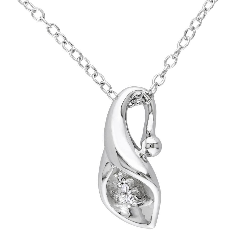 Photos - Pendant / Choker Necklace Women's Diamond Pendant Necklace - Silver black