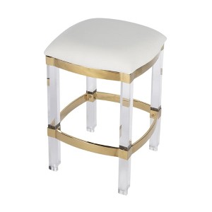 Starlight Canyon Home,Clear Chair Acrylic Stool White Acrylic Furniture Acrylic Chair Stool - 1 of 4