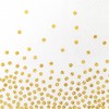 Juvale 100 Pack White and Gold Paper Napkins - 3-ply Disposable Cocktail Napkins for Wedding Reception, Bridal Shower, 5 In - 4 of 4