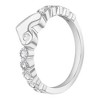 Girl's Heart & CZ Band Sterling Silver Ring - In Season Jewelry - 2 of 4