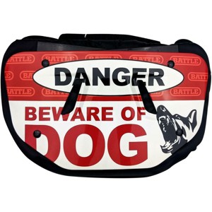 Battle Sports Beware Of Dog Protective Football Back Plate - Red/White - 1 of 1