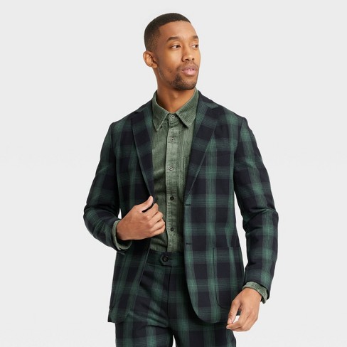 Green plaid sport coat sale