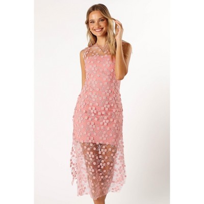 Petal and Pup Womens Nicholi Midi Dress Pink Floral S Target