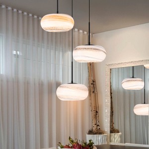 LLHZSY 3-Lights LED Glass Ceiling Chandelier 20 9/10" Wide for Kitchen Living Room Dining Room - 1 of 4