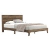 Galano Layton Wood Frame Queen Platform Bed with Headboard in Knotty Oak, Dusty Gray Oak, White, Black, Oslo Oak, Concrete Gray, Amber Walnut - 3 of 4