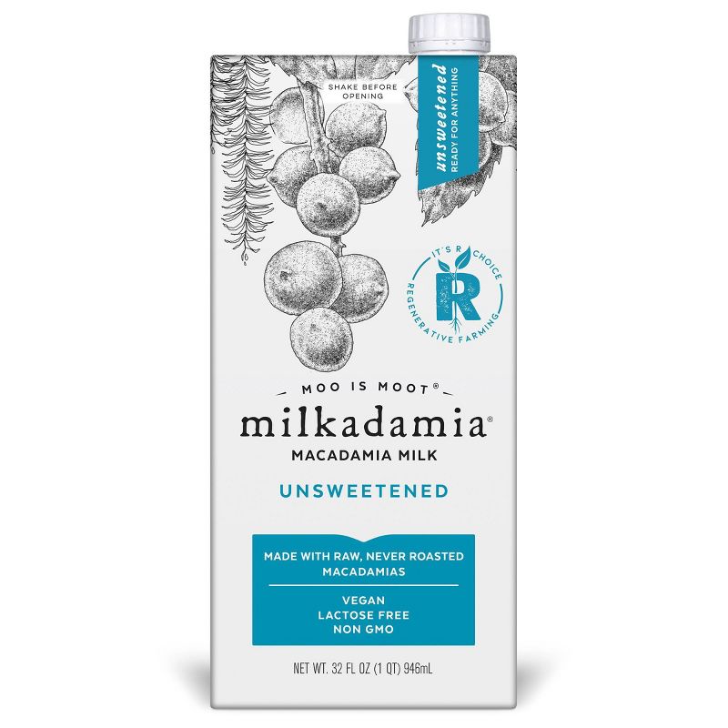 Milkadamia Unsweetened Milk - 32 fl oz, 1 of 5