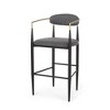 Fabric Armless Barstool (Set of 2) with Open Backrest and Iron Frame for Home Bar, Kitchen Island, or Dining Area - 3 of 4
