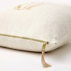 Embroidered Bunny Square Throw Pillow Linen/Brown - Threshold™ designed with Studio McGee - 4 of 4