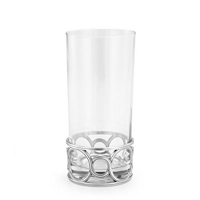 Royal Selangor 012443R Medallion High Ball Glass, Pewter