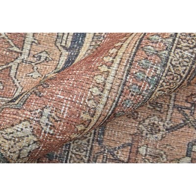 Elegant Percy Black Chenille 8'x6' Washable Rectangular Rug