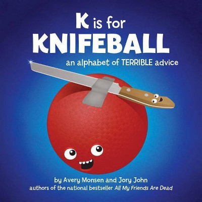 K Is for Knifeball - Large Print by  Jory John & Avery Monsen (Hardcover)