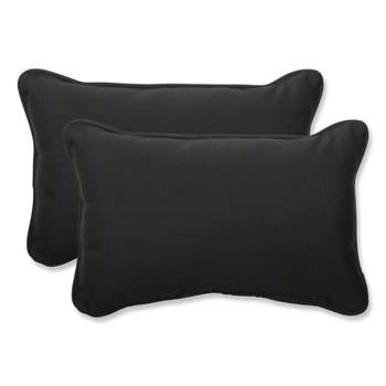 11.5"x18.5" 2pc Pillow Perfect ECOM Canvas Rectangular Outdoor Throw Pillow Set