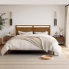 LuxenHome Farmhouse Double Panel Wood Headboard, King Brown - 3 of 4