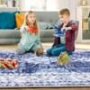 Vintage Rug Non Slip Non Shedding Washable Rug Bordered Printed Low Pile Soft Distressed Foldable Carpet for Bedroom Living Room Office Nursery - 4 of 4