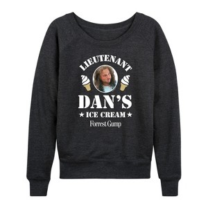 Women's - Forrest Gump - Lieutenant Dan's Ice Cream Lightweight French Terry Slouchy - 1 of 4