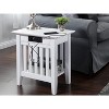 AFI Furnishings Mission Chair Side Table with Charger Station in White - 3 of 4
