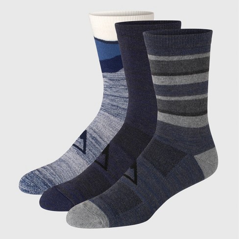 Hanes Premium Men's Explorer Full Cushion Crew Socks 3pk - Navy