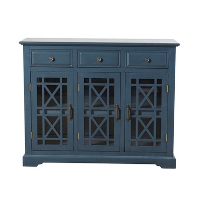 Buffet shop table blue