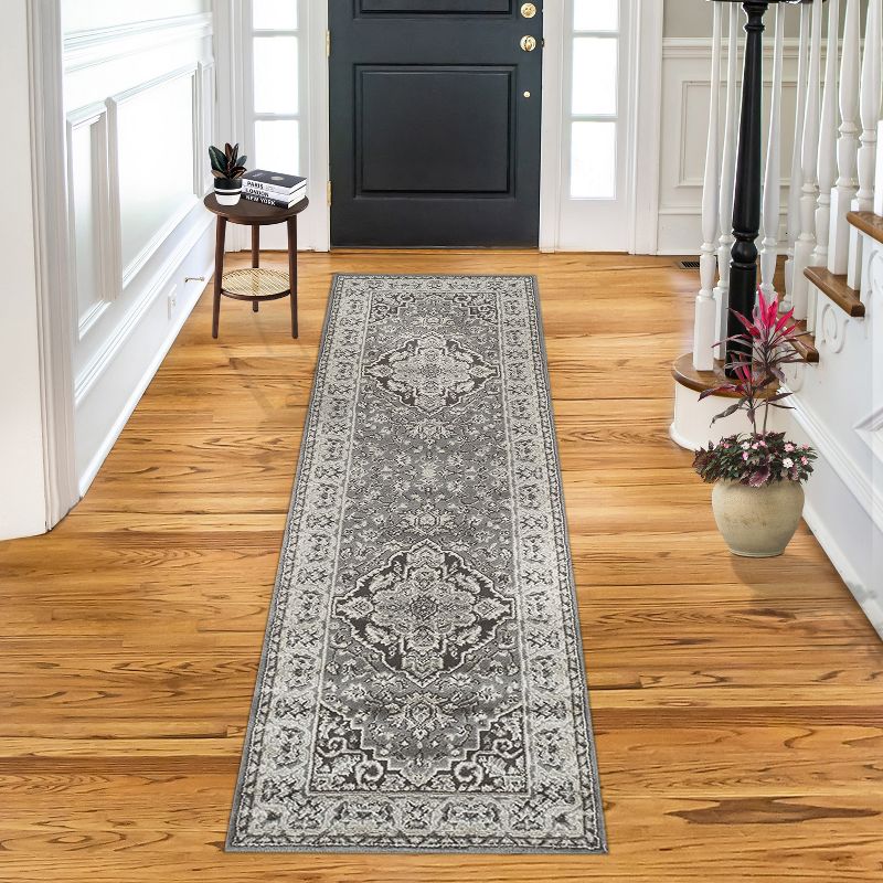 Traditional Medallion Indoor Runner or Area Rug by Blue Nile Mills, 3 of 6
