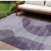 Purple Lavender And Eggplant Abstract Washable Indoor Outdoor Area Rug - 2 of 4