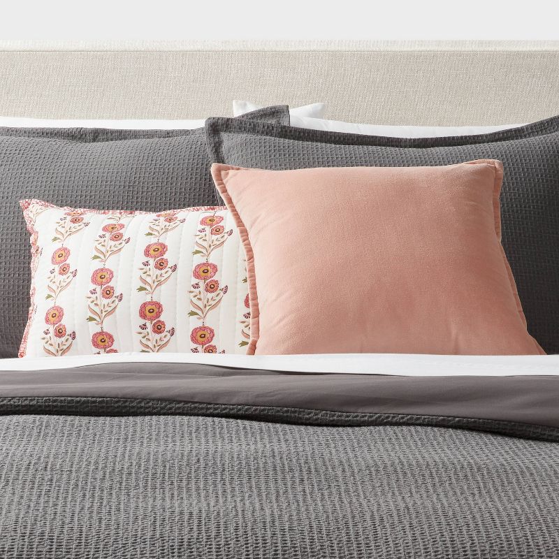 Trad Cotton Velvet with Linen Reverse Oblong Dec Pillow - Threshold™, 2 of 5
