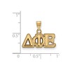 Black Bow Jewelry 14k Yellow Gold Plated Sterling Silver Delta Phi Epsilon Greek Life Small Pendant - 2 of 3