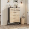 4+2 Dresser for Bedroom, Freestanding Wooden Drawer Storage, Living Room, Bedroom, Entryway - 4 of 4