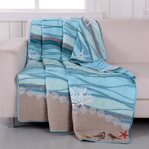 50"x60" Maui Throw Blanket - Greenland Home Fashions: Cotton & Polyester, Quilted, Woven - 1 of 4